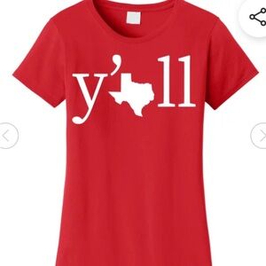 Ladies Red “Y’ALL” T Shirt